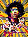 Pop Art Jimi Hendrix von Doesburg Design Miniaturansicht