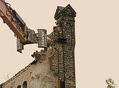 Abriss des Speicher gebäudes des Komplexes Böllberger Mühle in Halle von Babetts Bildergalerie Miniaturansicht