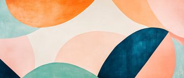 Abstracte geometrische vormen - kleurenspel van Poster Art Shop