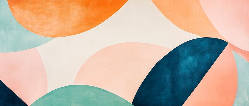 Abstract geometric shapes - play of colours by Poster Art Shop