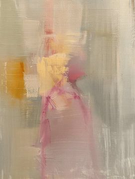 Modern abstract in pastelkleuren van Carla Van Iersel