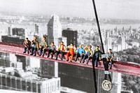 Arbeiders boven New York