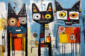 Bunte Katzen