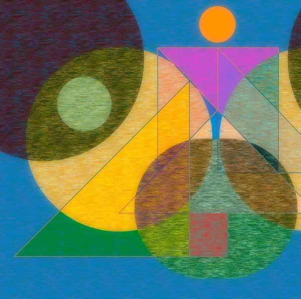 Abstrait moderne avec cercles par Corinne Welp