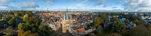 Luftaufnahme der Stadt Zwolle am Sassenpoort
