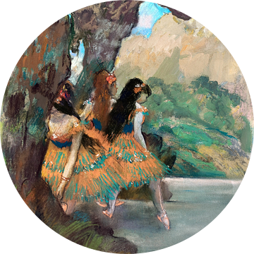 Ballet, danseressen , Edgar Degas (ca. 1877) van Atelier Liesjes
