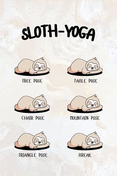 Sloth Yoga by ArtDesign by KBK