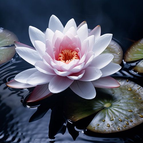 Nénuphar rose-blanc