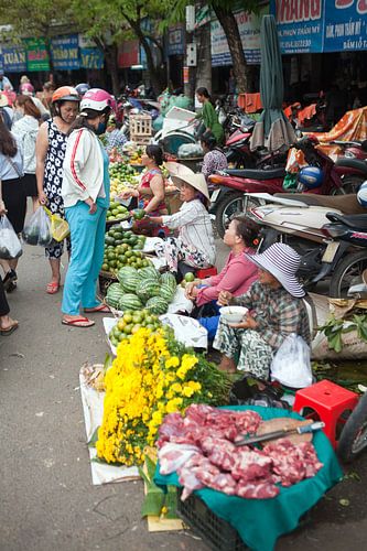 Marktdag in Vietnam
