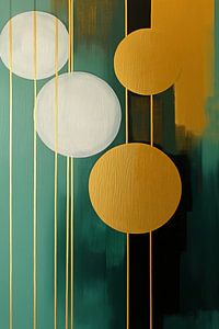 Kreise in Grün und Gold