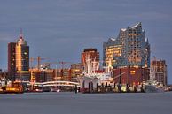 Dusk at the harbour - Beautiful Hamburg by Rolf Schnepp thumbnail