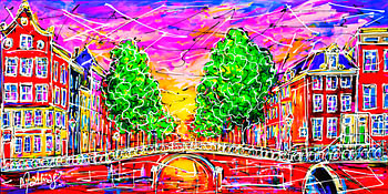 Canal of Amsterdam, Evening Bridge