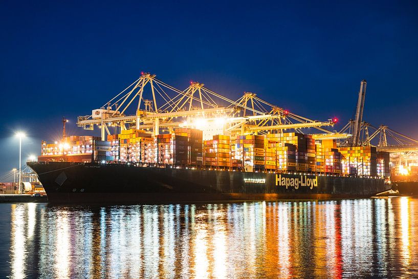 Container ship docked at the container terminal  by Sjoerd van der Wal Photography