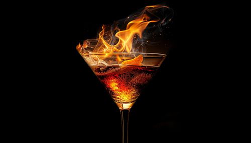 Fire cocktail panorama