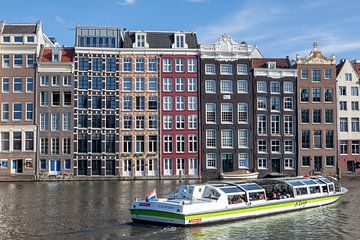 Amsterdam - Tourist boat on the Damrak by t.ART