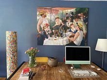 Klantfoto: Lunch van de roeiers, August Renoir, op canvas