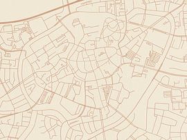 Terracotta-Stil Karte von Breda Centrum von De Kaartenwinkel