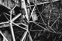 Detail van een verlaten satelliet
