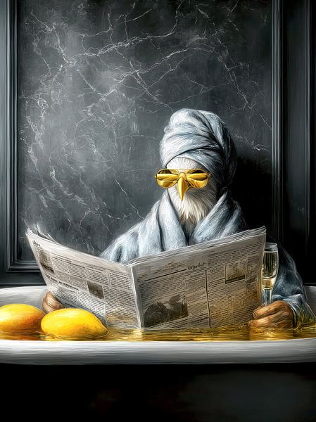 Eagle taking bath by JBJart Justyna Jaszke