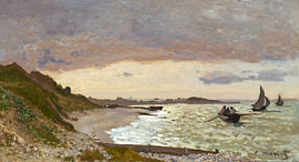 Claude Monet, Das Meeresufer von Sainte-Adresse, 1864