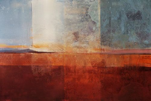 Paysage industriel abstrait dans des tons chauds Tangerine Twist sur MadameRuiz