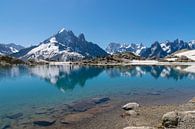 Wetterteich am Lac Blanc in den französischen Alpen von Linda Schouw Miniaturansicht