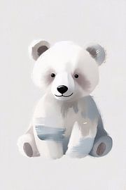 Niedliche minimalistische Bär Illustration von Art & Soul Creations