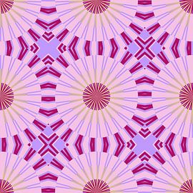 Japanische Blumen Rosa von Mad Dog Art