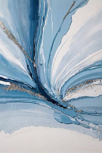Blauwe abstracte compositie