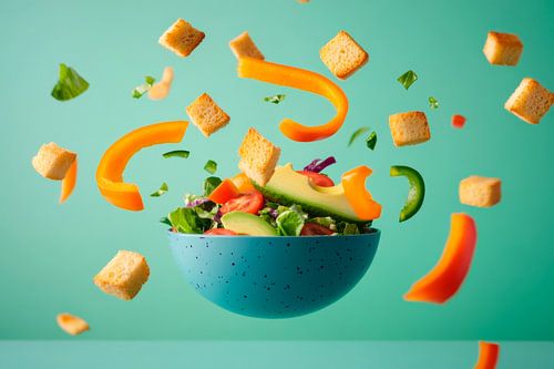 Explosion de salade sur Poster Art Shop