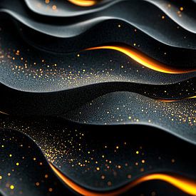 Luxe abstract zwart en goud van Art & Soul Creations