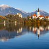 Bleder See mit Wallfahrtskirche von Daniela Beyer