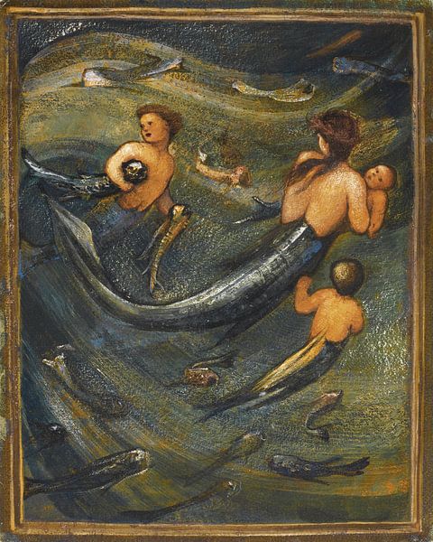 Die Meerjungfrauenfamilie, Sir Edward Coley Burne-Jones (1833-1898) von Atelier Liesjes