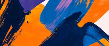 Coloured brushstrokes in the abstract by Poster Art Shop