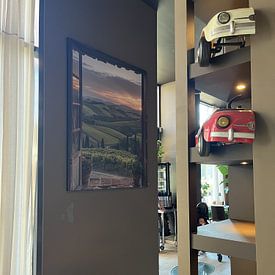 Klantfoto: Uitzicht op Toscane van Studio Allee, als artframe