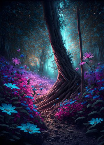 Forest Teal And Purple