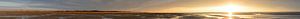 Sonnenuntergang am Strand von Schiermonnikoog während des Sonnenuntergangs-Panoramas von Sjoerd van der Wal Fotografie