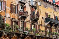 Balkons in Verona tijdens de Kerst