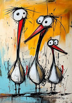 Vogels van Blikvanger Schilderijen