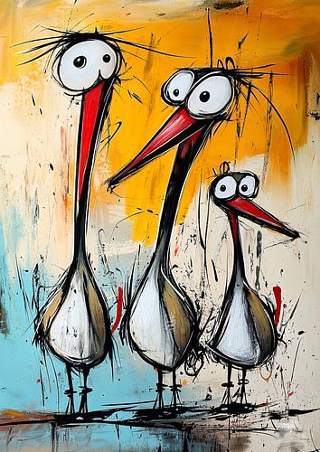 Vogels van Blikvanger Schilderijen