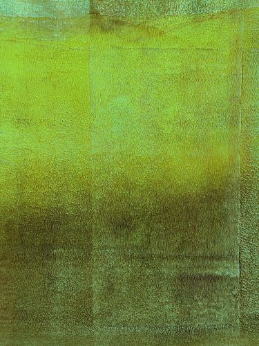 Abstract minimalistisch landschap in mosgroen.