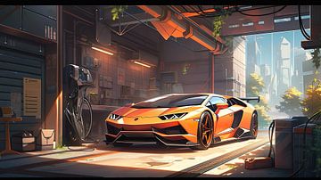 La Lamborghini en question sur PixelPrestige