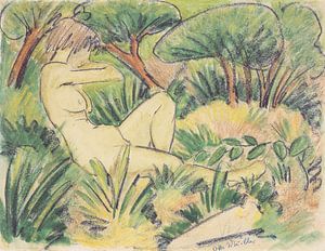 Akt in Landschaft, Otto Mueller - ca1923