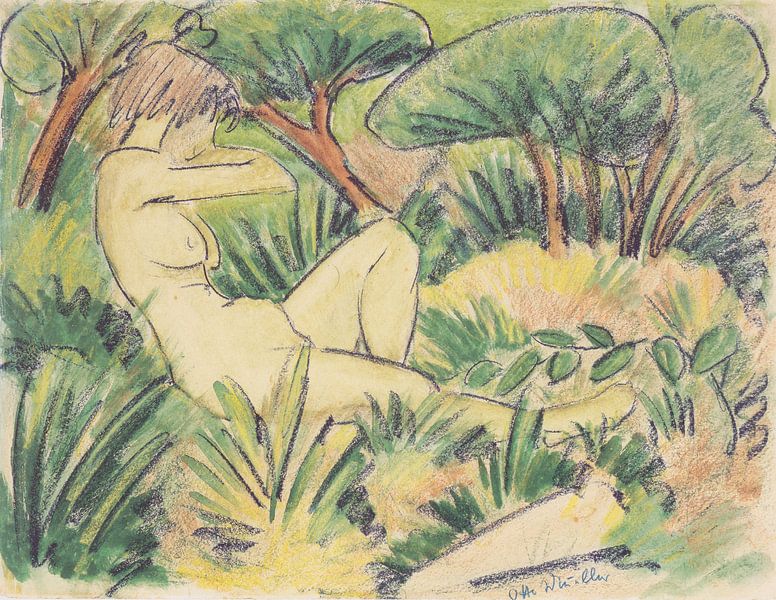 Nu dans un paysage, Otto Mueller - ca1923 par Atelier Liesjes