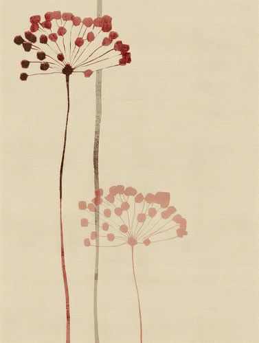 Botanisch abstract in pastelkleuren