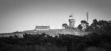 Lighthouse the Vuurduin on Vlieland in Black and White
