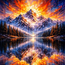 The glowing mountain lake by Eric Nagel