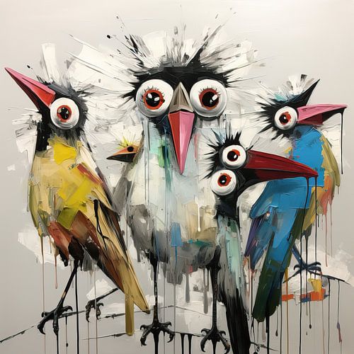 Expressive Bird Art by Eye catching paintings