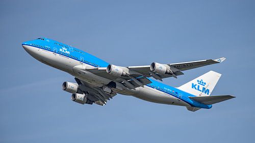 KLM Boeing 747-400 vertrokken naar verre bestemming. van Jaap van den Berg