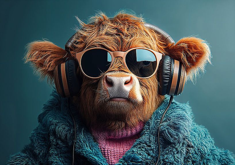 Highland Cow &quot;Beef &amp; Rhythm&quot; by Niklas Maximilian